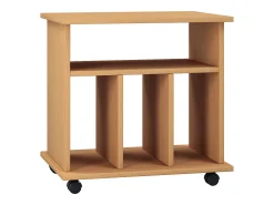 Mesa lateral de madeira VCM | Mesa de centro simples | Rodízios Sofáticos | Dimensões aprox. A. 59 x L. 60 x P. 45 cm | mesa de café rollbar - Tabina (faia)