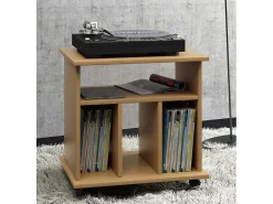 Mesa lateral de madeira VCM | Mesa de centro simples | Rodízios Sofáticos | Dimensões aprox. A. 59 x L. 60 x P. 45 cm | mesa de café rollbar - Tabina (faia)