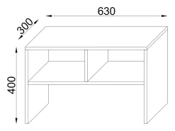 Mesa lateral de madeira VCM | mesa de café lisa | dimensões aprox. A. 63 x L. 40 x P. 30 cm | Mesa de estar | Mesa de centro - Nachto (faia)