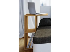 Mesa lateral de madeira VCM | mesa de café lisa | dimensões aprox. A. 63 x L. 40 x P. 30 cm | Mesa de estar | Mesa de centro - Nachto (faia)