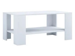 Mesa lateral de madeira VCM | mesa de café lisa | dimensões aprox. A. 55 x L. 90 x P. 41 cm | Mesa para sala de estar | Sofatics - Dalus (Branco)