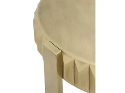 Mesa lateral de metal dourado