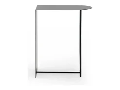 Mesa lateral de metal preto