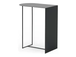 Mesa lateral de metal preto