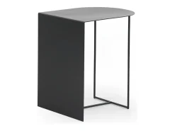 Mesa lateral de metal preto