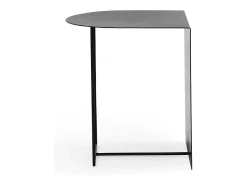 Mesa lateral de metal preto