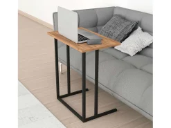 Mesa lateral de sala de estar em carvalho preto Safir 60x65x36 cm