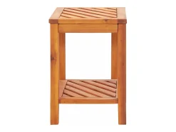 Mesa lateral em madeira de acácia maciça 45x33x45 cm PT886083