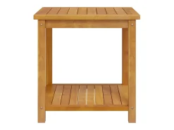 Mesa lateral em madeira de acácia maciça 45x45x45 cm PT722019