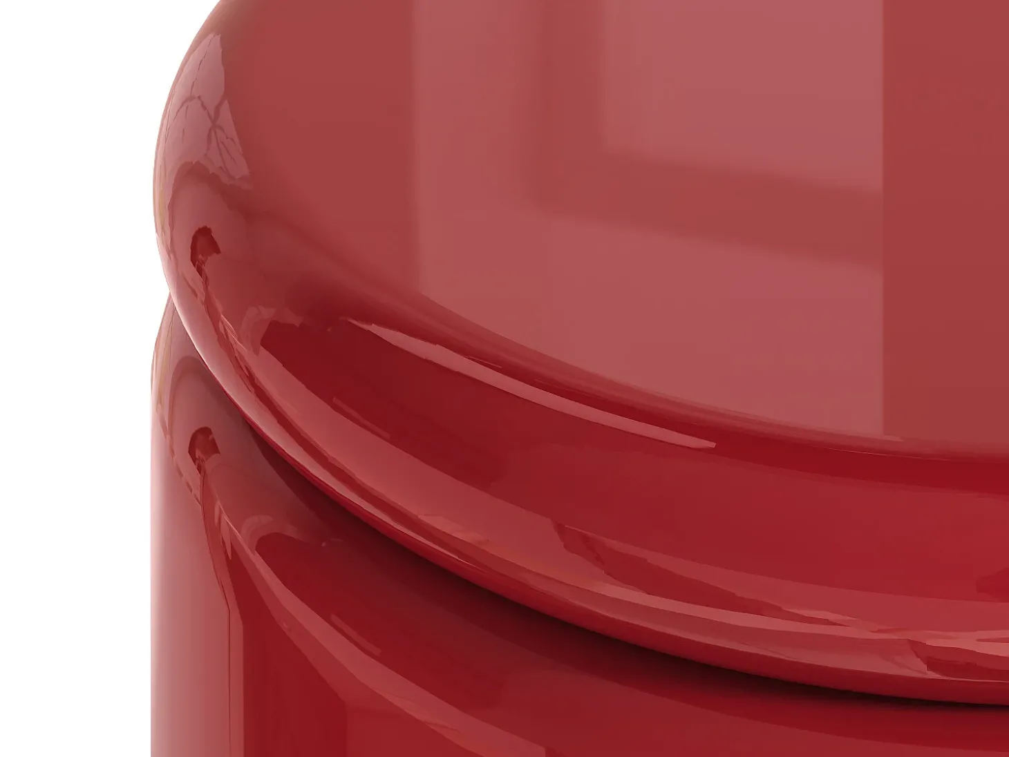 Mesa lateral em MDF - Vermelho lacado - AMOFA