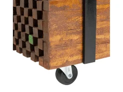 Mesa lateral em teca 60x60x38 cm