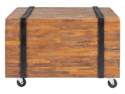 Mesa lateral em teca 60x60x38 cm