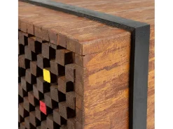 Mesa lateral em teca 60x60x38 cm