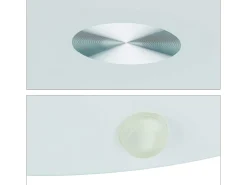 Mesa lateral redonda 43 cm de diâmetro vidro branco 13_0002680