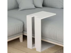 Mesa Lateral Tesauro Branca 30x57x40cm para Sala de Jantar