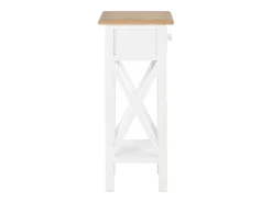Mesa lateral 27x27x65,5 cm madeira branco