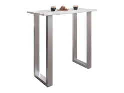 Mesa VCM Bar | Tresen | Mesa em pé | Mesa alta | Mesa Bartresen - Xona 110x50 cm (Prata / Branco)