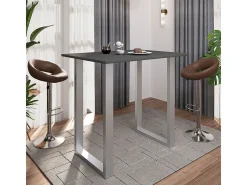 Mesa VCM Bar | Tresen | Mesa em pé | Mesa alta | Mesa Bartresen - Xona 110x80 cm (Prata / Antracite)