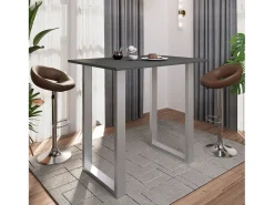 Mesa VCM Bar | Tresen | Mesa em pé | Mesa alta | Mesa Bartresen - Xona 110x80 cm (Prata / Antracite)