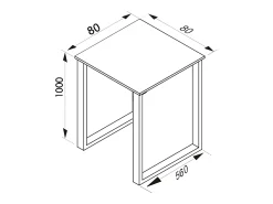 Mesa VCM Bar | Tresen | Mesa em pé | Mesa alta | Mesa Bartresen - Xona 80x80 cm (Prata / Antracite)