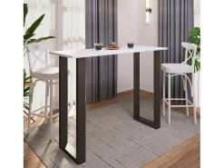 Mesa VCM Bar | Tresen | Mesa em pé | Mesa alta | Mesa Bartresen - Xona 140x50 cm (Preto / Branco)