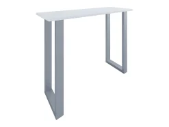 Mesa VCM Bar | Tresen | Mesa em pé | Mesa alta | Mesa Bartresen - Xona 140x50 cm (Prata / Branco)
