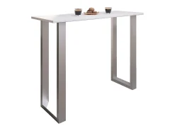 Mesa VCM Bar | Tresen | Mesa em pé | Mesa alta | Mesa Bartresen - Xona 140x50 cm (Prata / Branco)