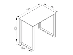 Mesa VCM Bar | Tresen | Mesa em pé | Mesa alta | Mesa Bartresen - Xona 110x80 cm (Prata / Branco)