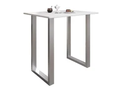 Mesa VCM Bar | Tresen | Mesa em pé | Mesa alta | Mesa Bartresen - Xona 110x80 cm (Prata / Branco)