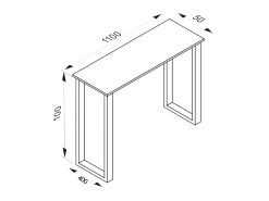 Mesa VCM Bar | Tresen | Mesa em pé | Mesa alta | Mesa Bartresen - Xona 110x50 cm (Prata / Antracite)