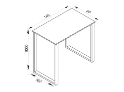 Mesa VCM Bar | Tresen | Mesa em pé | Mesa alta | Mesa Barba Bar - Xona 140x80 cm (Prata / Carvalho Mel)