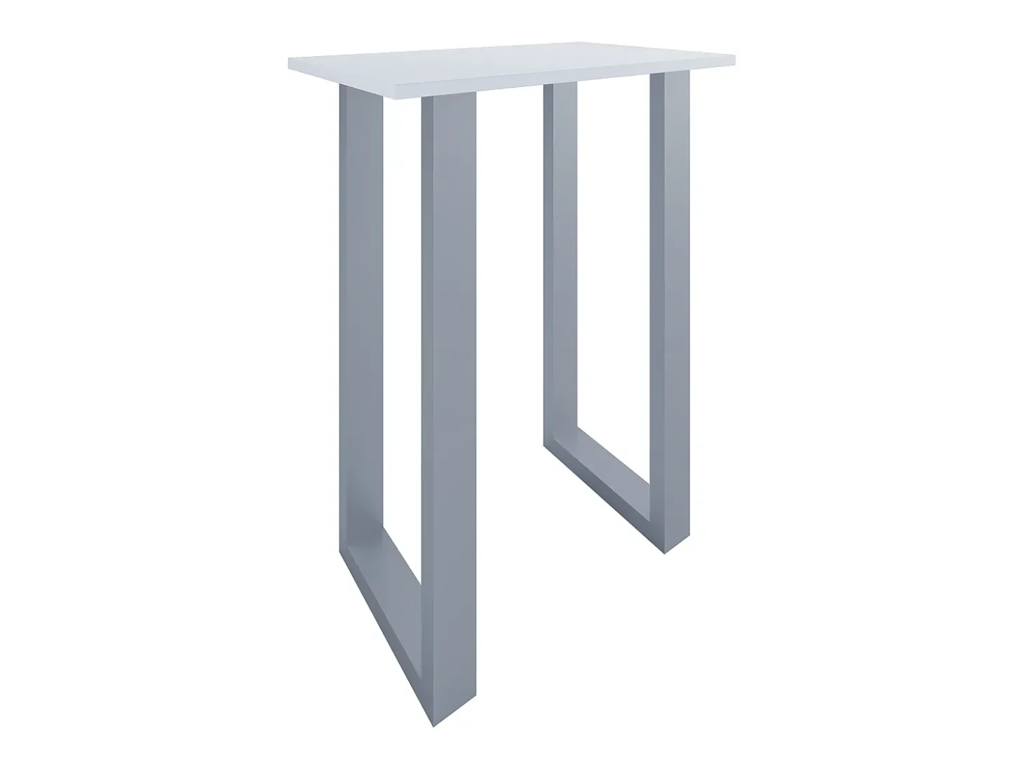 Mesa VCM Bar | Tresen | Mesa em pé | Mesa alta | Mesa Bartresen - Xona 80x50 cm (Prata / Branco)