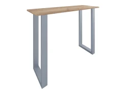 Mesa VCM Bar | Tresen | Mesa em pé | Mesa alta | Mesa Barba Bar - Xona 140x50 cm (Prata / Carvalho Mel)
