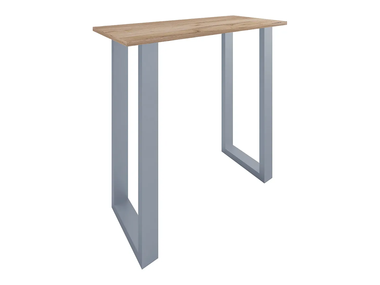 Mesa VCM Bar | Tresen | Mesa em pé | Mesa alta | Mesa Barba Bar - Xona 110x50 cm (Prata / Carvalho Mel)