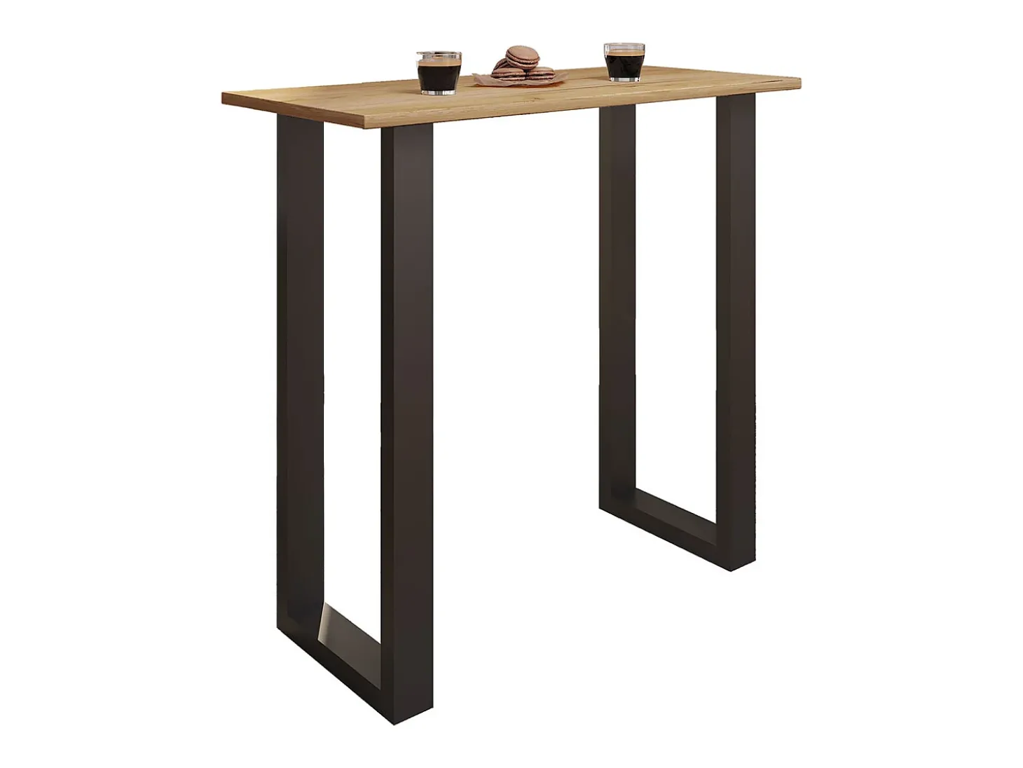 Mesa VCM Bar | Tresen | Mesa em pé | Mesa alta | Mesa Barba Bar - Xona 110x50 cm (Preto / Carvalho Mel)