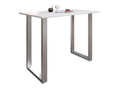 Mesa VCM Bar | Tresen | Mesa em pé | Mesa alta | Mesa Bartresen - Xona 140x80 cm (Prata / Branco)