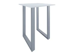 Mesa VCM Bar | Tresen | Mesa em pé | Mesa alta | Mesa Bartresen - Xona 80x80 cm (Prata / Branco)