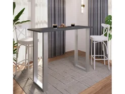 Mesa VCM Bar | Tresen | Mesa em pé | Mesa alta | Mesa Bartresen - Xona 140x50 cm (Prata / Antracite)