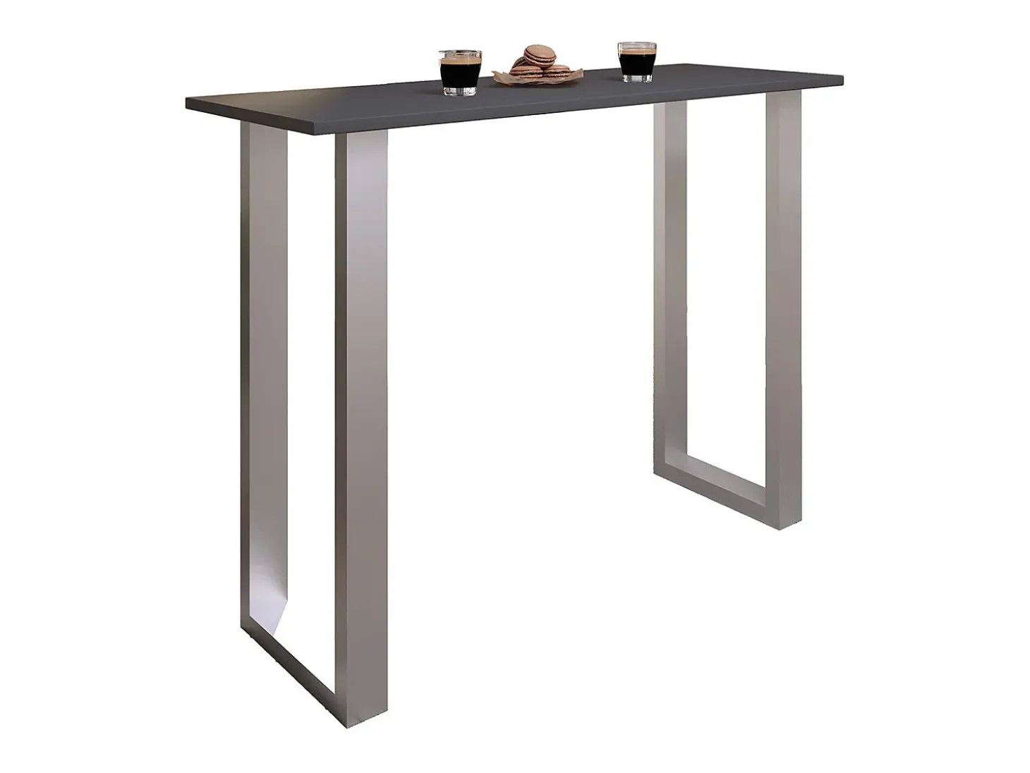 Mesa VCM Bar | Tresen | Mesa em pé | Mesa alta | Mesa Bartresen - Xona 140x50 cm (Prata / Antracite)