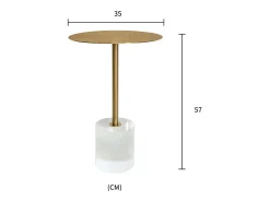 Mesa 35x57x35 cm dourada modig m28