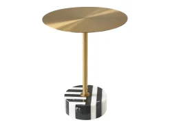 Mesa 35x53x35 cm Preto branco dourado modig m29