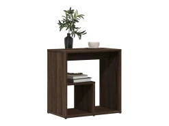 Mesas apoio 2pcs 50x30x50cm derivados madeira carvalho castanho PT720633