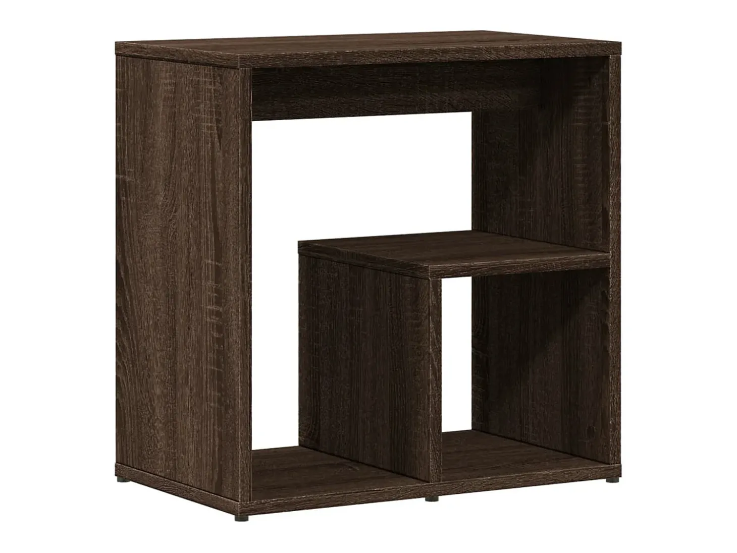 Mesas apoio 2pcs 50x30x50cm derivados madeira carvalho castanho
