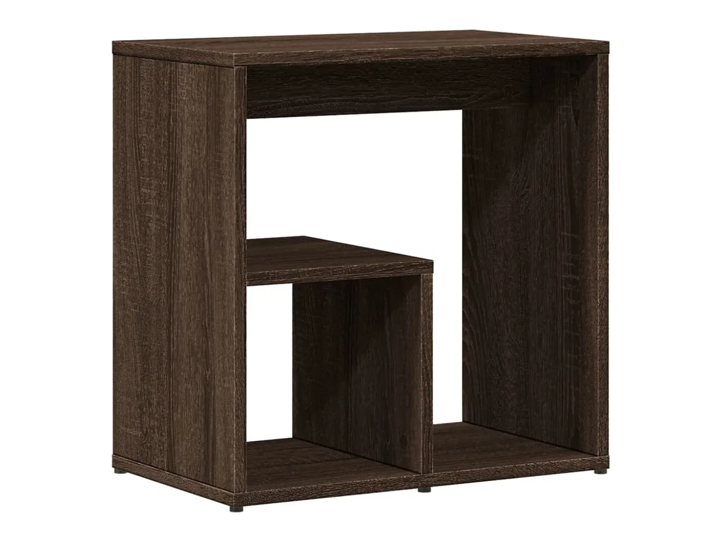 Mesas apoio 2pcs 50x30x50cm derivados madeira carvalho castanho