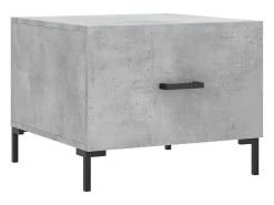 Mesas centro 2 pcs 50x50x40 cm madeira processada cinza cimento PT434055