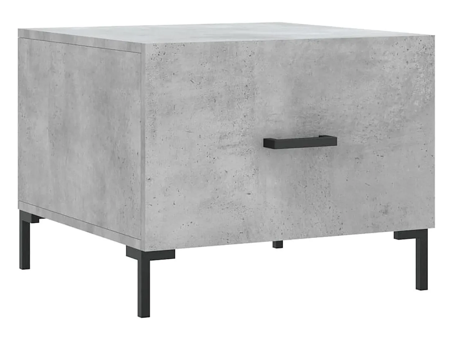 Mesas centro 2 pcs 50x50x40 cm madeira processada cinza cimento PT434055