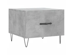 Mesas centro 2 pcs 50x50x40 cm madeira processada cinza cimento PT948981