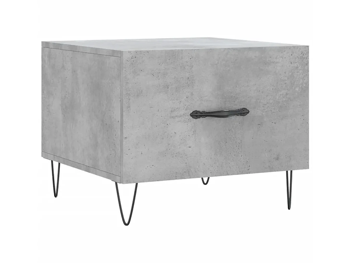 Mesas centro 2 pcs 50x50x40 cm madeira processada cinza cimento PT948981