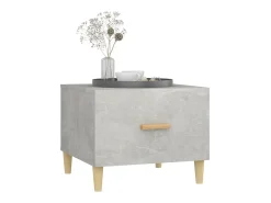 Mesas centro 2 pcs 50x50x40 cm madeira processada cinza cimento PT525069