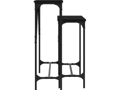 Mesas consola 2 pcs derivados de madeira preto PT405402